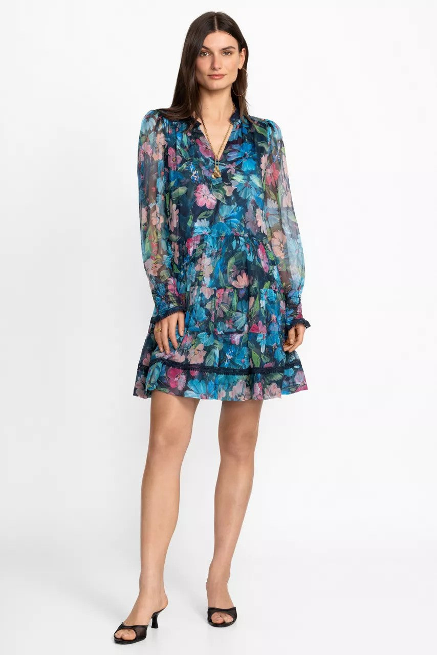 Johnny Was MARYAH TIERED MINI DRESS