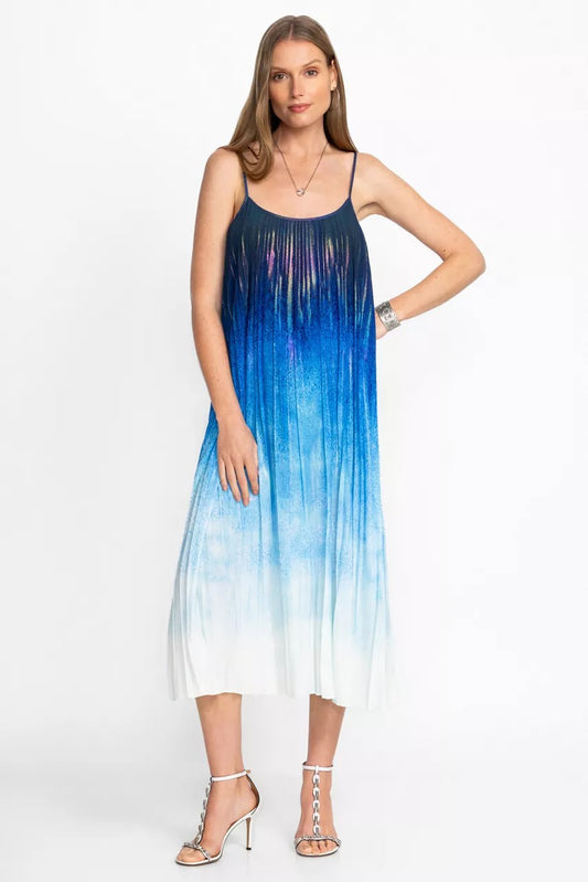 Johnny Was TYE PLEATED MIDI DRESS