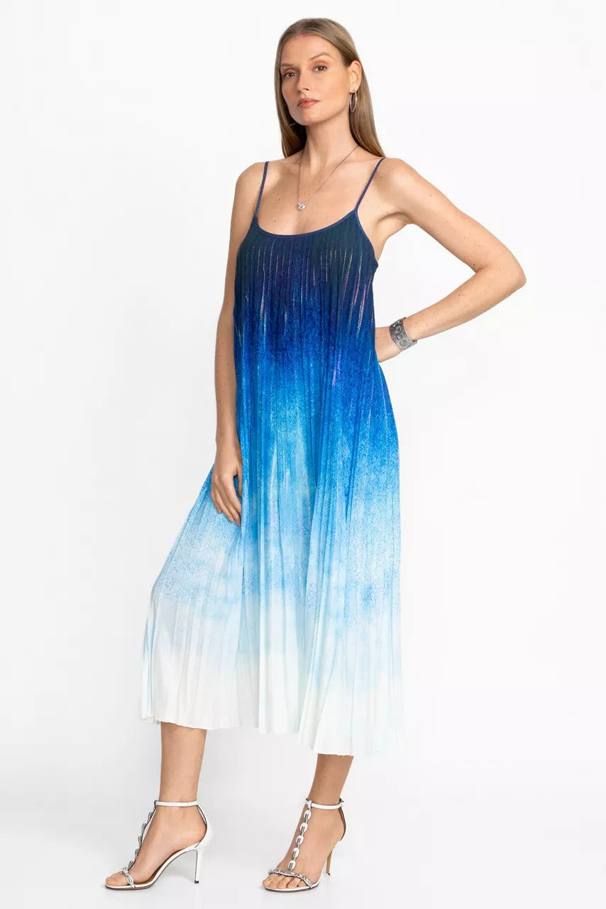 Johnny Was TYE PLEATED MIDI DRESS