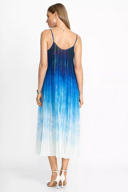 Johnny Was TYE PLEATED MIDI DRESS