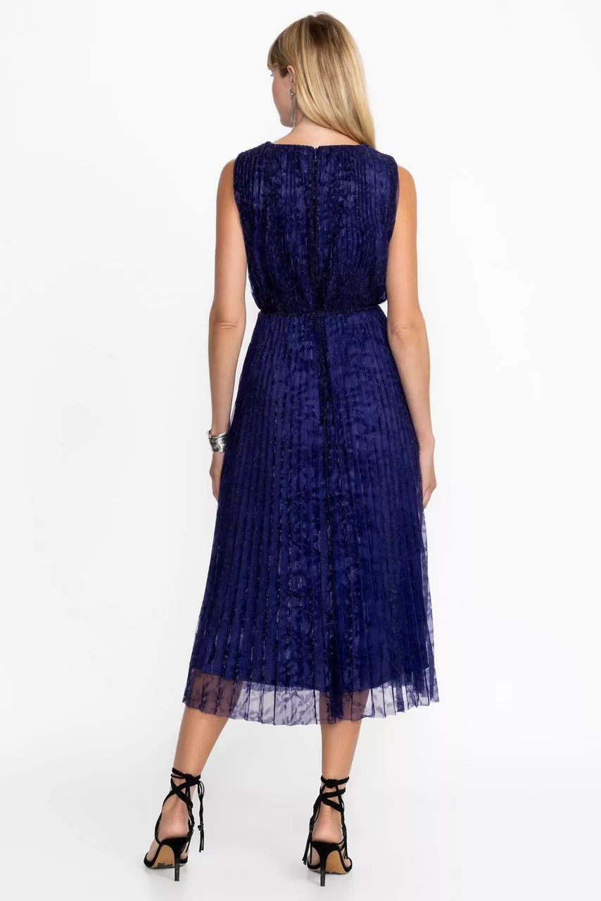 Johnny Was CLARIO PLEATED MIDI DRESS