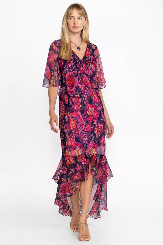 Johnny Was LUXEE RUFFLE MAXI DRESS