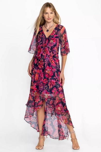 Johnny Was LUXEE RUFFLE MAXI DRESS