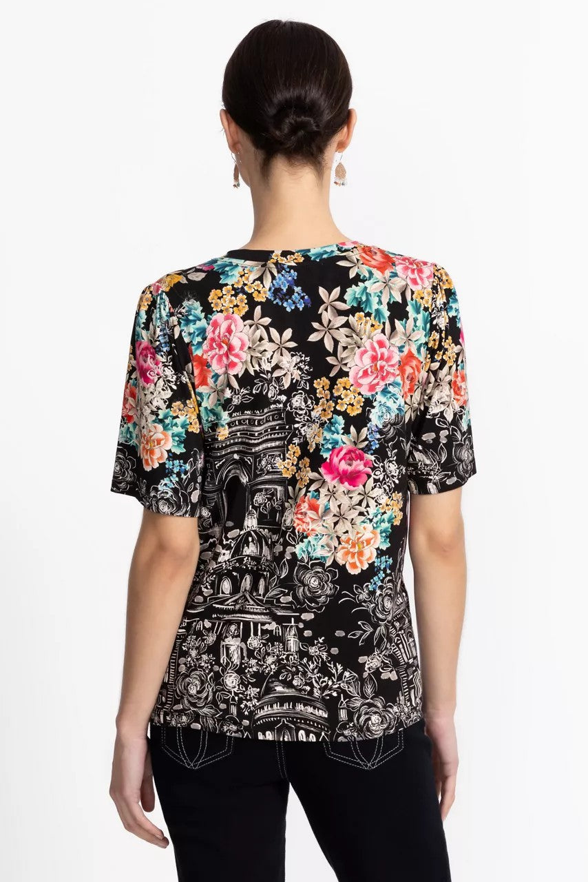 Johnny Was THE JANIE FAVORITE KIMONO SLEEVE MANDARIN TEE