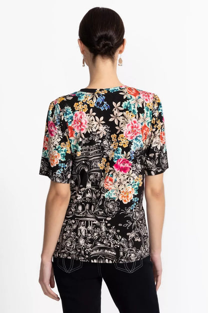 Johnny Was THE JANIE FAVORITE KIMONO SLEEVE MANDARIN TEE