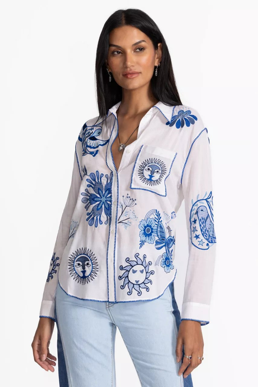 Johnny Was POCKET RELAXED SHIRT