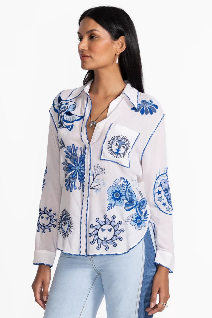Johnny Was POCKET RELAXED SHIRT