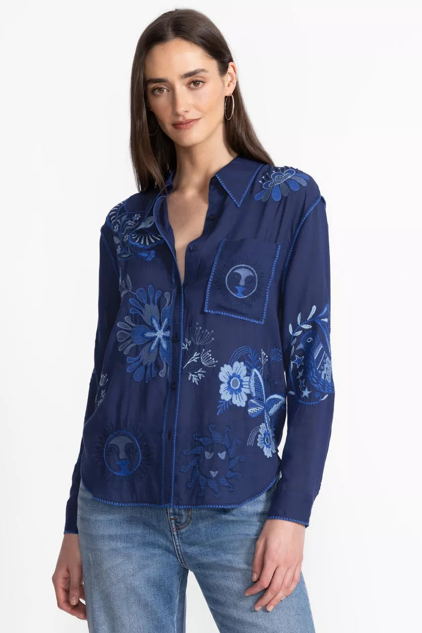 Johnny Was POCKET RELAXED SHIRT