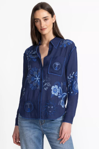 Johnny Was POCKET RELAXED SHIRT