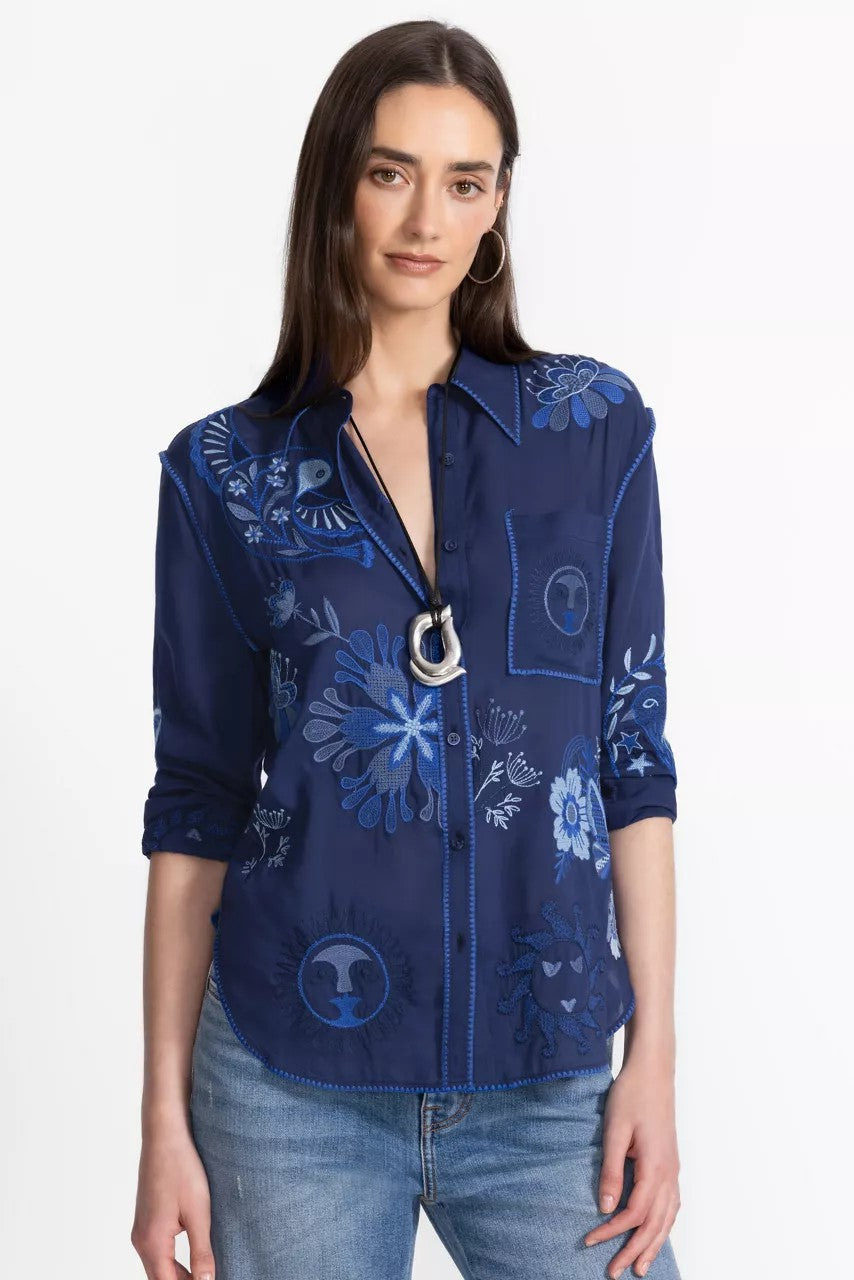 Johnny Was POCKET RELAXED SHIRT