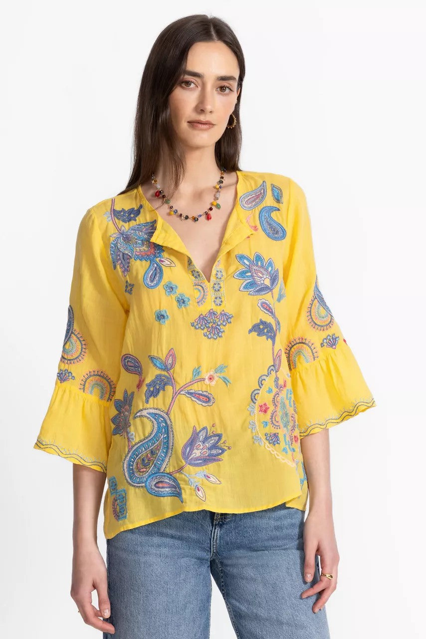 Johnny Was RUFFLE SLEEVE BLOUSE