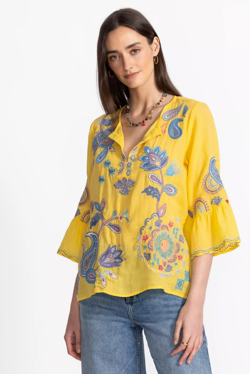 Johnny Was RUFFLE SLEEVE BLOUSE