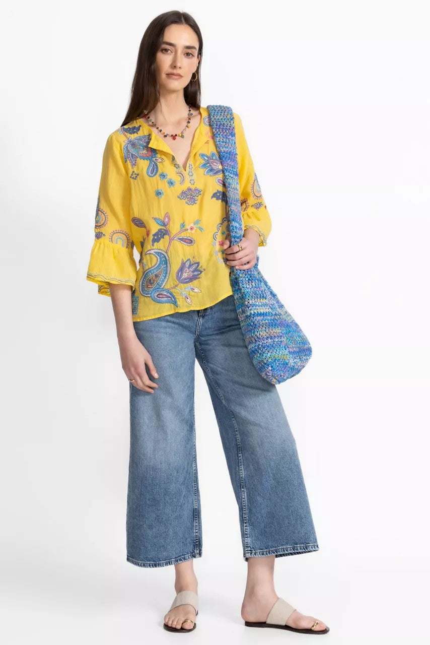 Johnny Was RUFFLE SLEEVE BLOUSE