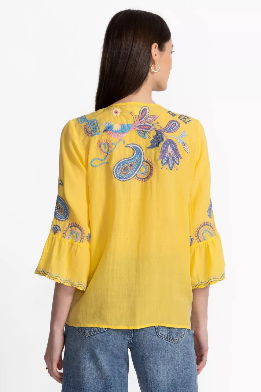 Johnny Was RUFFLE SLEEVE BLOUSE