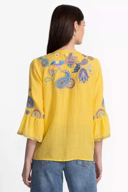 Johnny Was RUFFLE SLEEVE BLOUSE