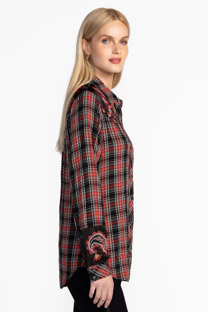 Johnny Was PUFF SLEEVE WESTERN SHIRT