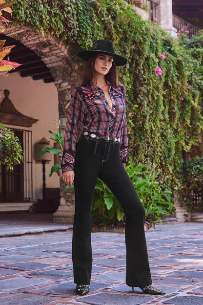 Johnny Was PUFF SLEEVE WESTERN SHIRT