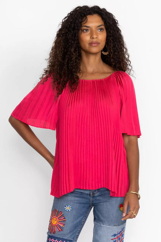 Johnny Was GEORGINNA PLEATED BLOUSE