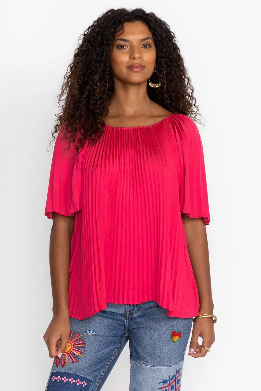 Johnny Was GEORGINNA PLEATED BLOUSE