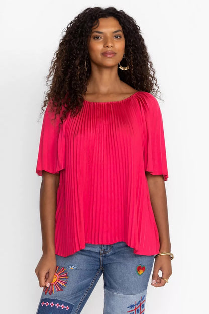 Johnny Was GEORGINNA PLEATED BLOUSE