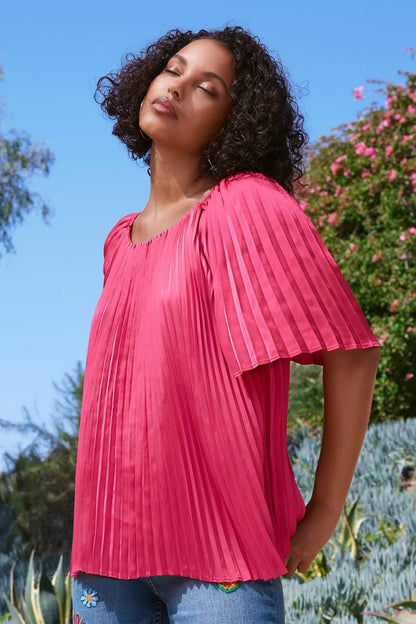 Johnny Was GEORGINNA PLEATED BLOUSE