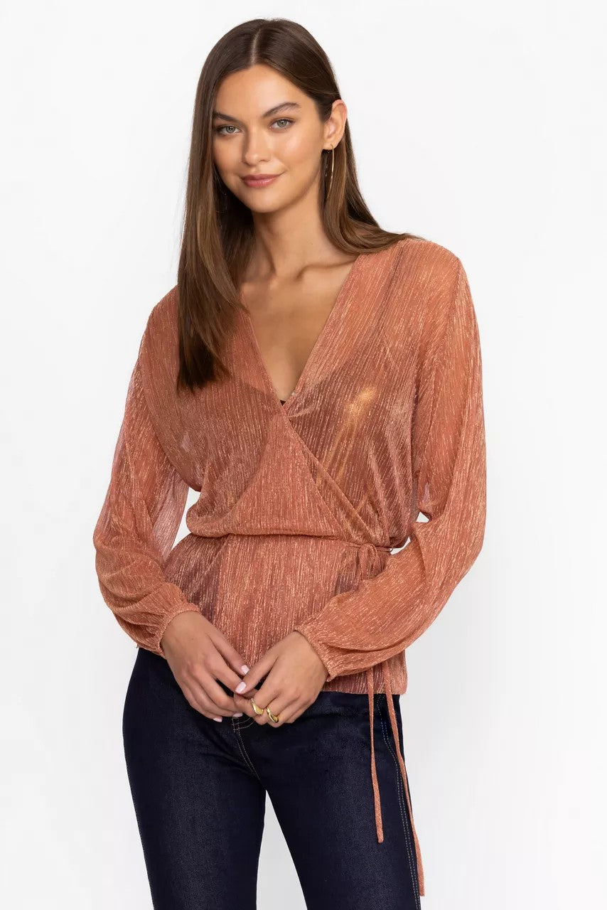 Johnny Was DUFFIE WRAP BLOUSE
