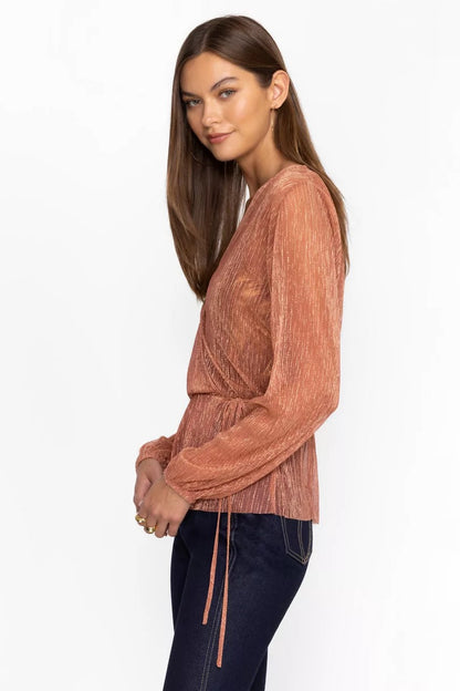 Johnny Was DUFFIE WRAP BLOUSE