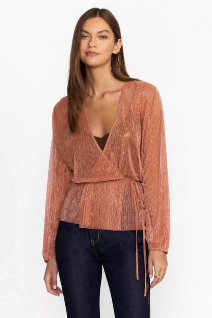 Johnny Was DUFFIE WRAP BLOUSE
