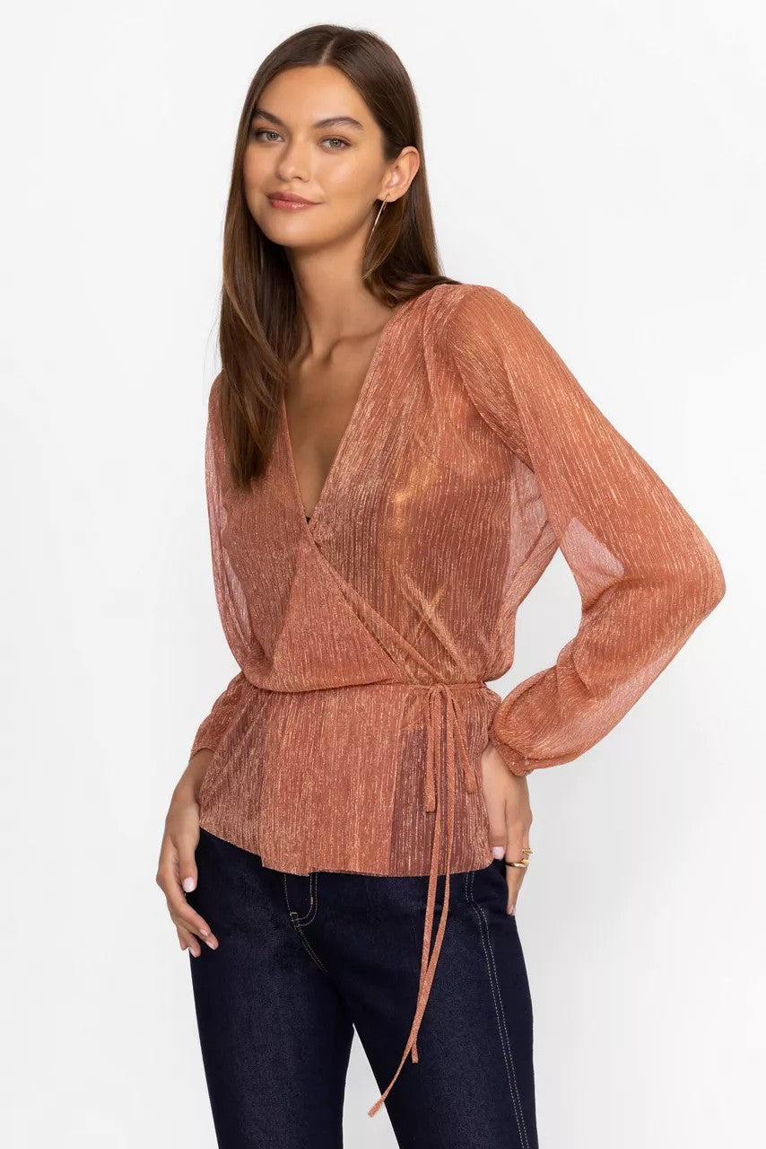 Johnny Was DUFFIE WRAP BLOUSE