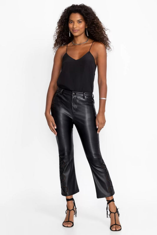 Johnny Was THE CROPPED BABY BOOT VEGAN LEATHER PANT