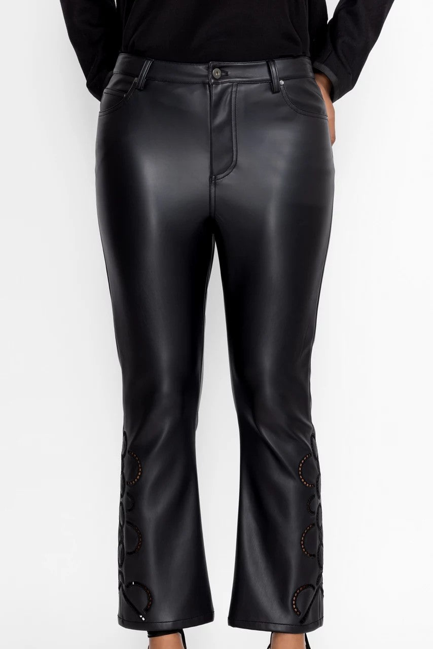 Johnny Was THE CROPPED BABY BOOT VEGAN LEATHER PANT