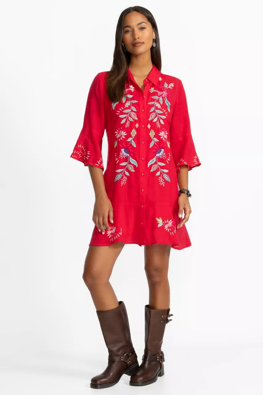 Johnny Was TIERED FLOUNCE DRESS