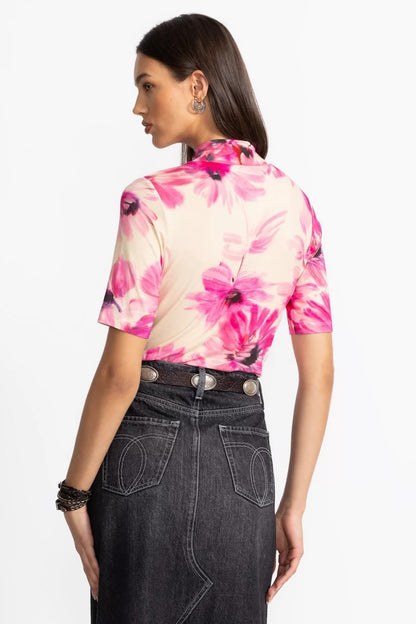 Johnny Was THE JANIE FAVORITE FITTED ELBOW SLEEVE MOCK NECK