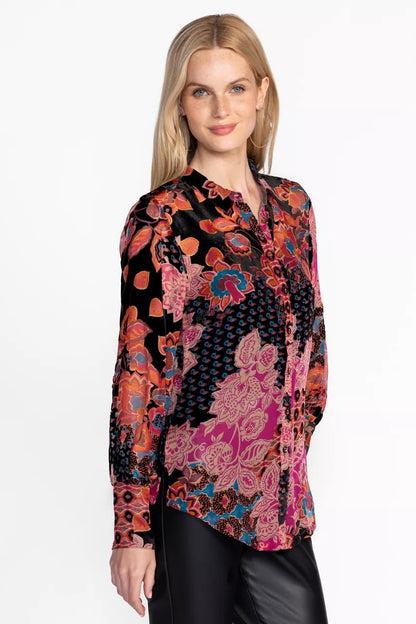 Johnny Was YRENE BURNOUT BLOUSE