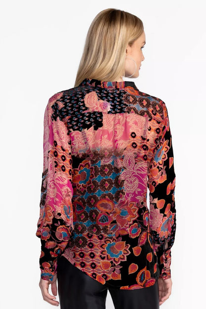 Johnny Was YRENE BURNOUT BLOUSE