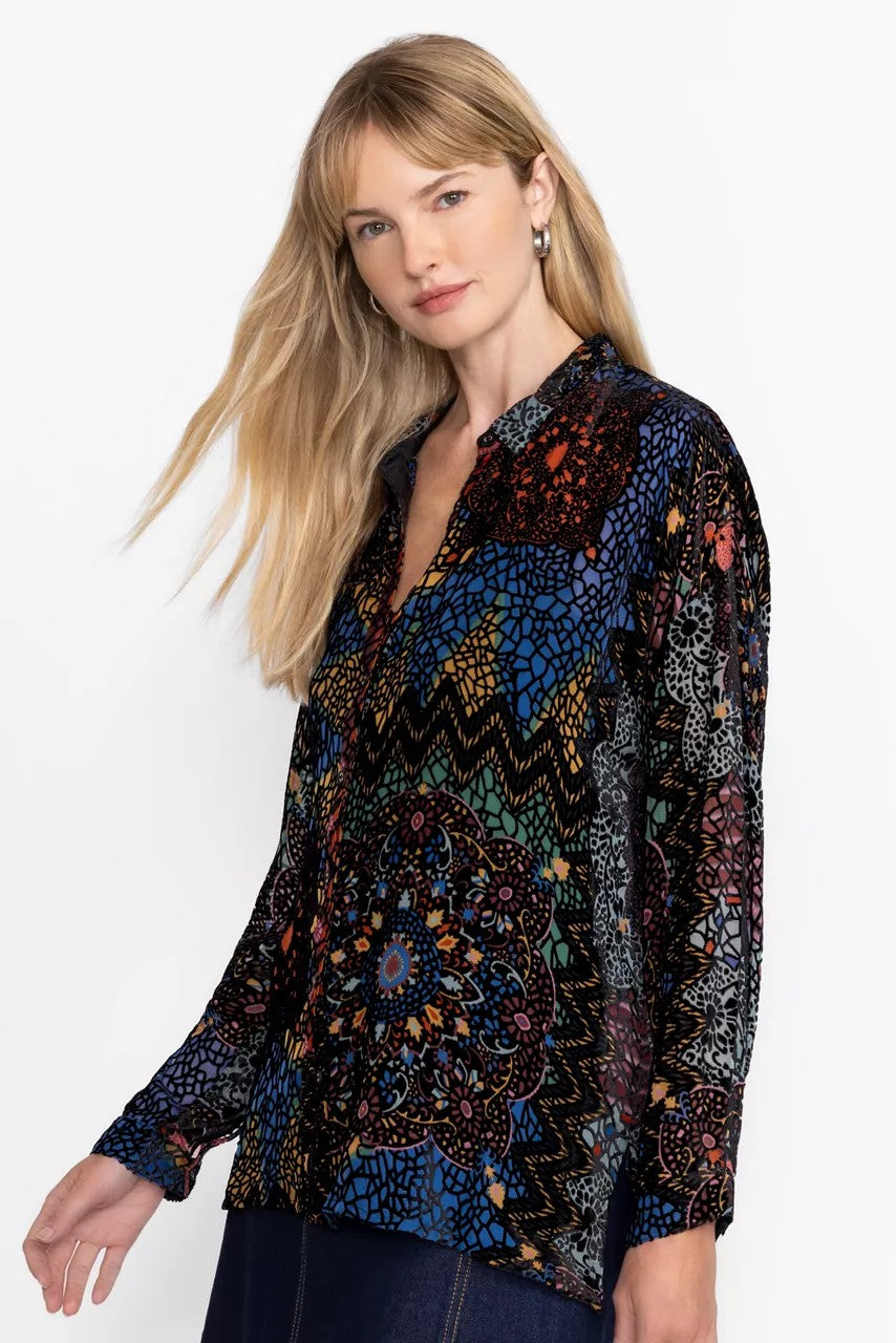 Johnny Was AUDREY OVERSIZED BURNOUT SHIRT