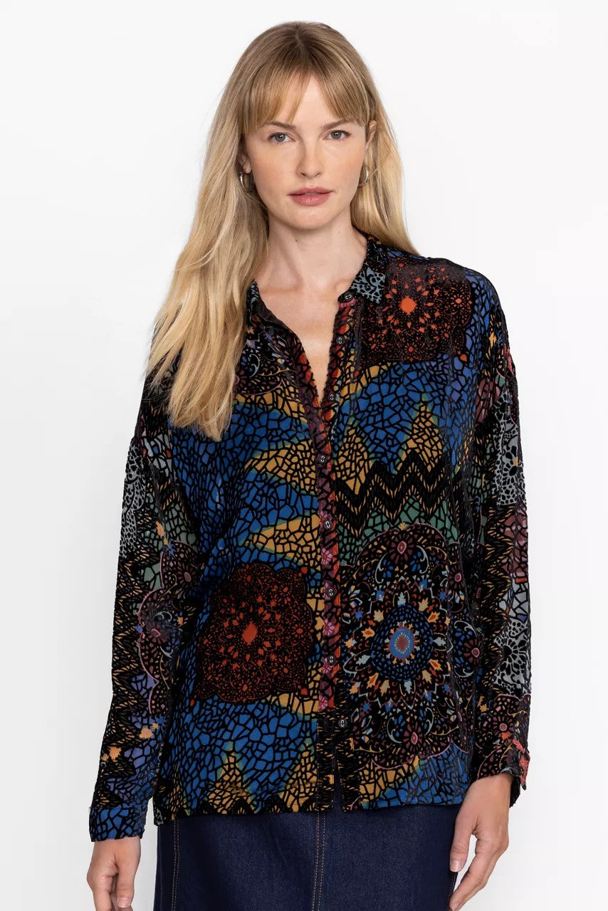 Johnny Was AUDREY OVERSIZED BURNOUT SHIRT