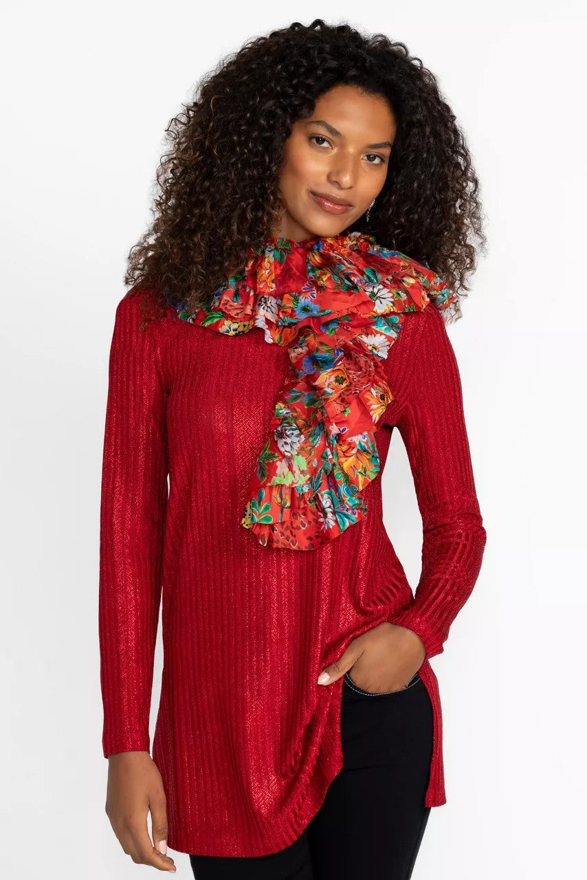 Johnny Was BOBCAT FOREST RUFFLE SCARF