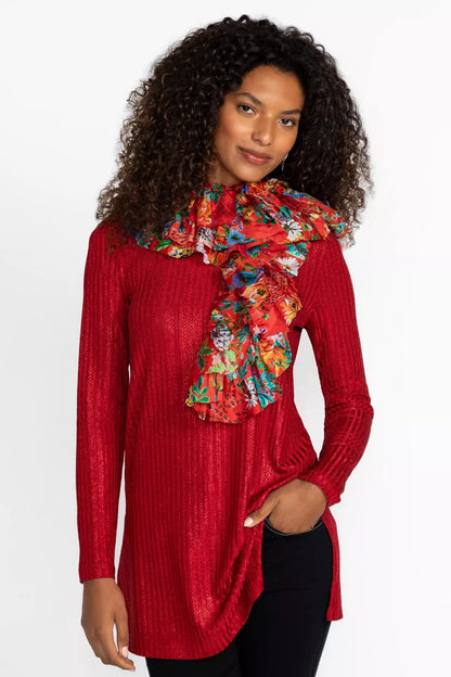 Johnny Was BOBCAT FOREST RUFFLE SCARF