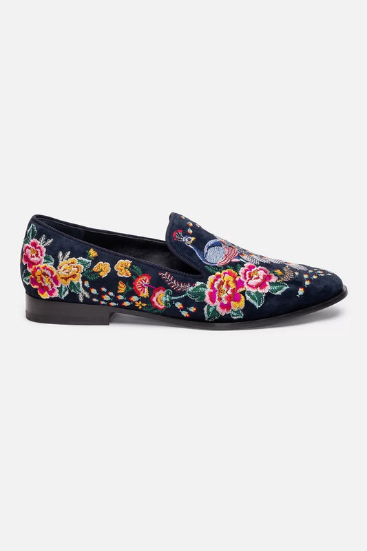 Johnny Was DARNAHTA EMBROIDERED SMOKING LOAFER