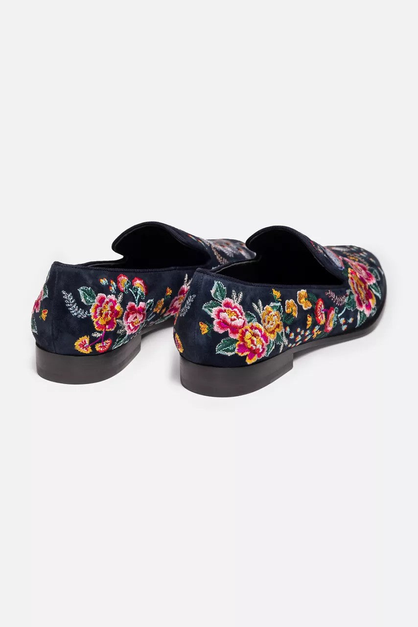 Johnny Was DARNAHTA EMBROIDERED SMOKING LOAFER