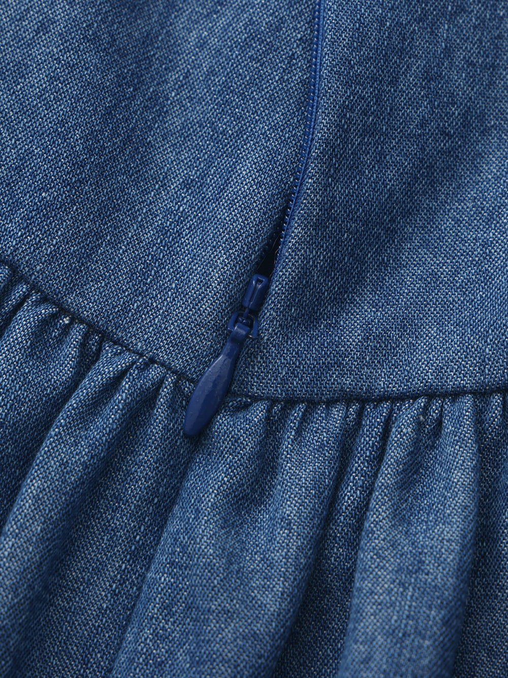 Isabela Crystal Button Blue Dress | Nana Jacqueline