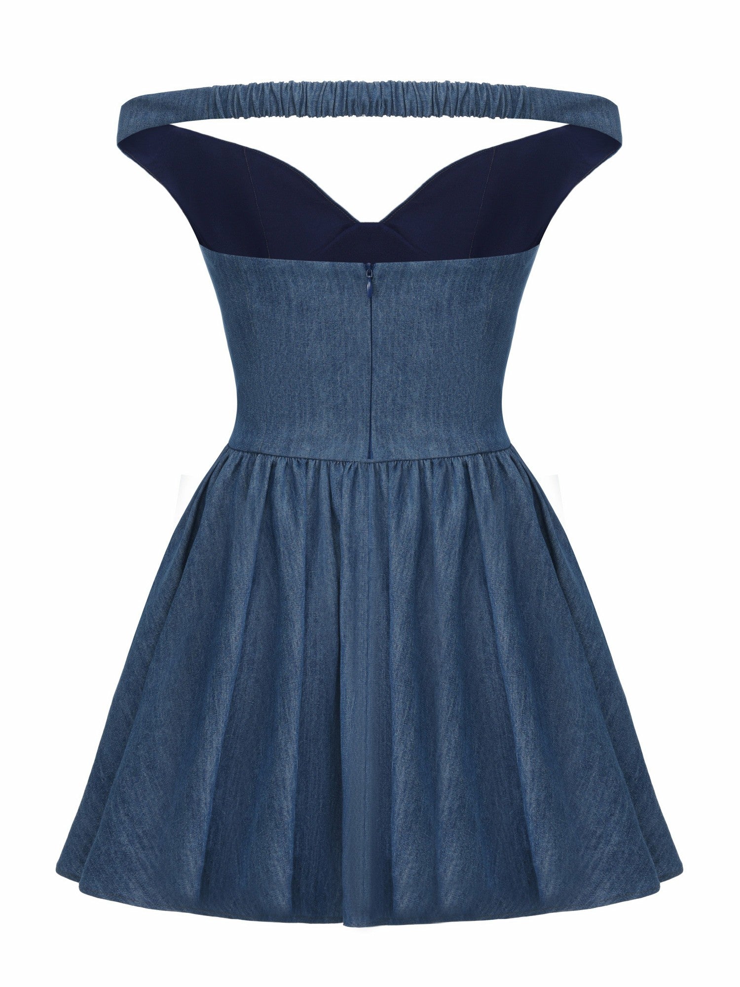 Isabela Crystal Button Blue Dress | Nana Jacqueline