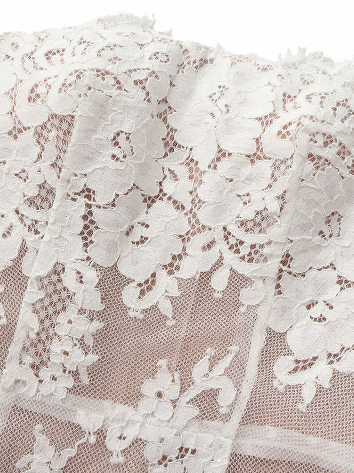 Mara Strapless Lace White Dress | Nana Jacqueline