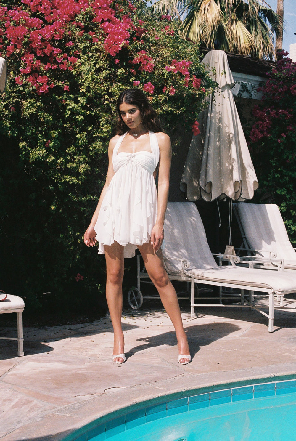 Arabella Dress: White Mini Dress for Bridal Shower | Nana Jacqueline