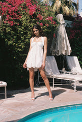 Arabella Dress: White Mini Dress for Bridal Shower | Nana Jacqueline