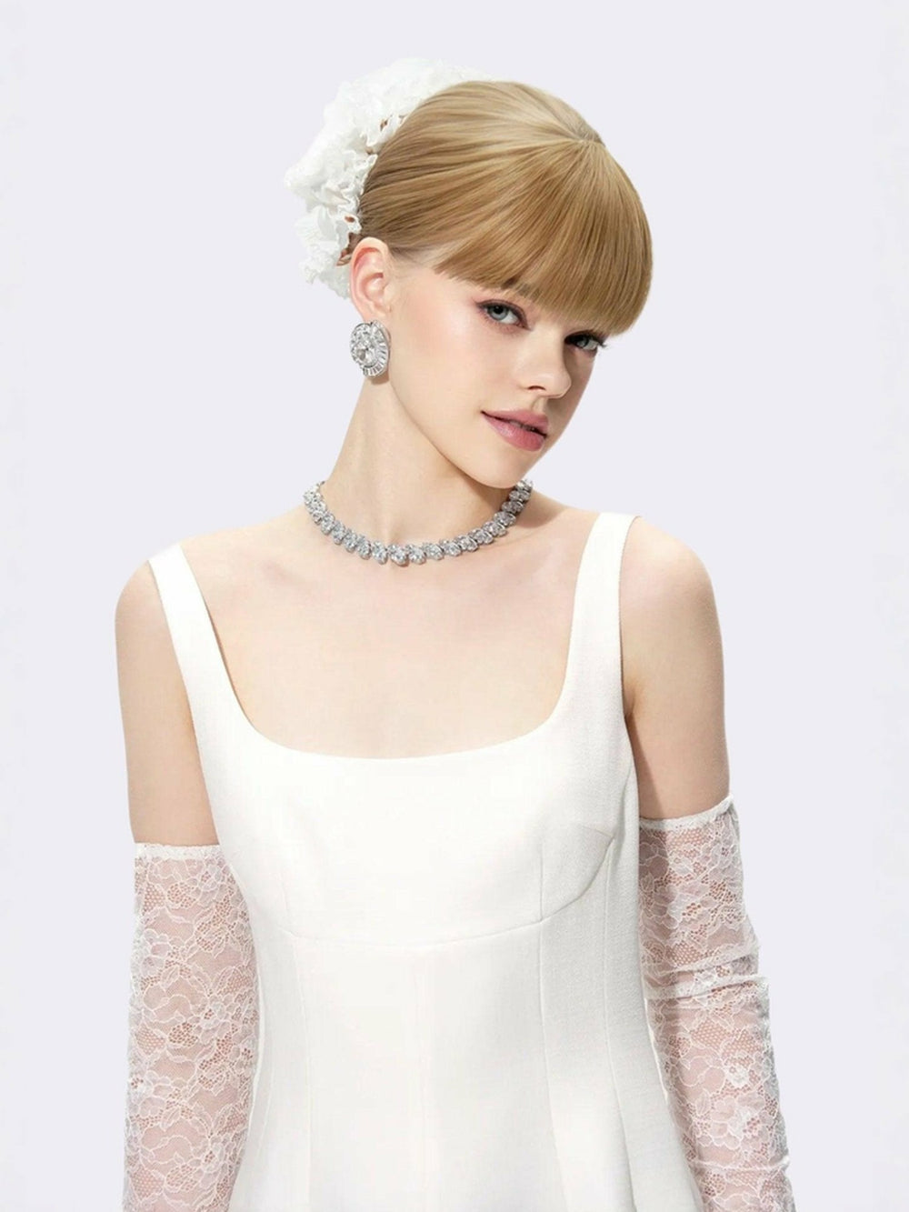 Marianne Dress: White Mini Dress for Bridal Shower | Nana Jacqueline