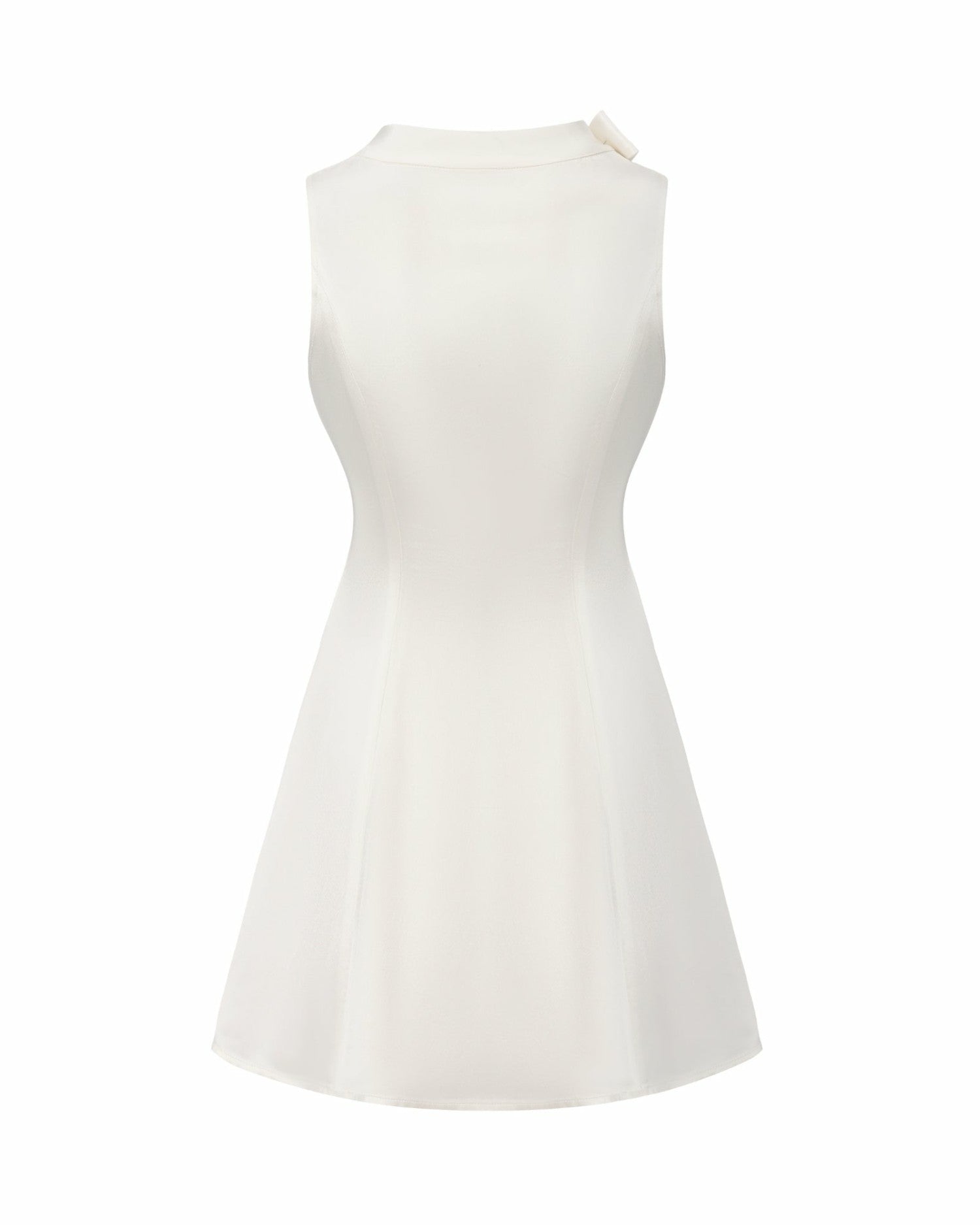 Lila Satin Mini Dress: White Mini Dress for Bridal Shower | Nana Jacqueline