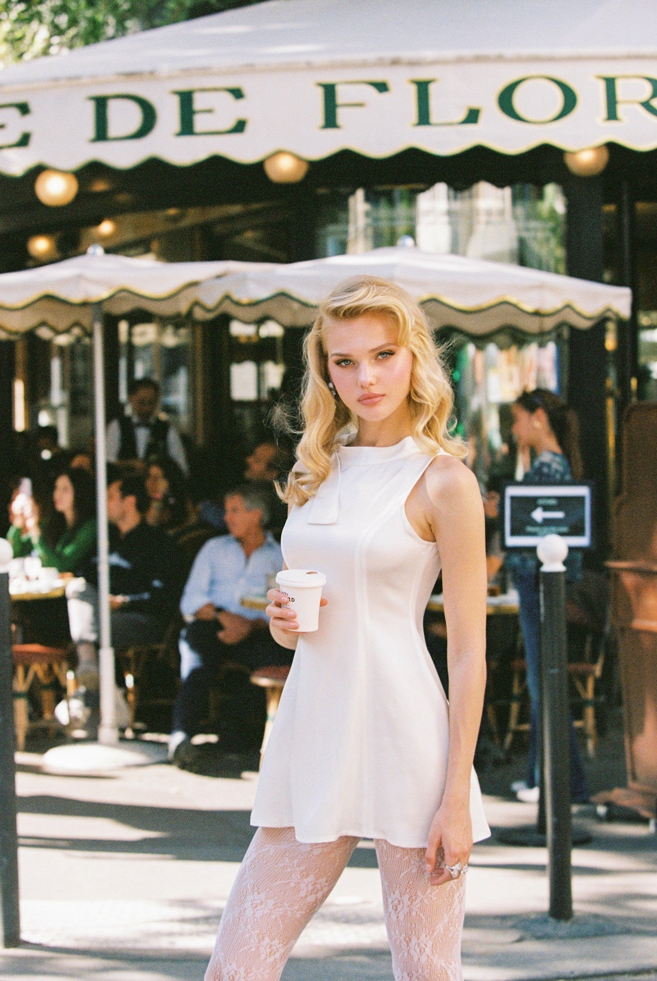Lila Satin Mini Dress: White Mini Dress for Bridal Shower | Nana Jacqueline