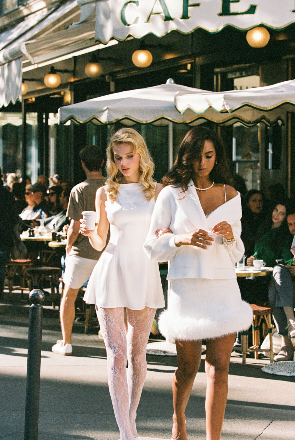 Lila Satin Mini Dress: White Mini Dress for Bridal Shower | Nana Jacqueline